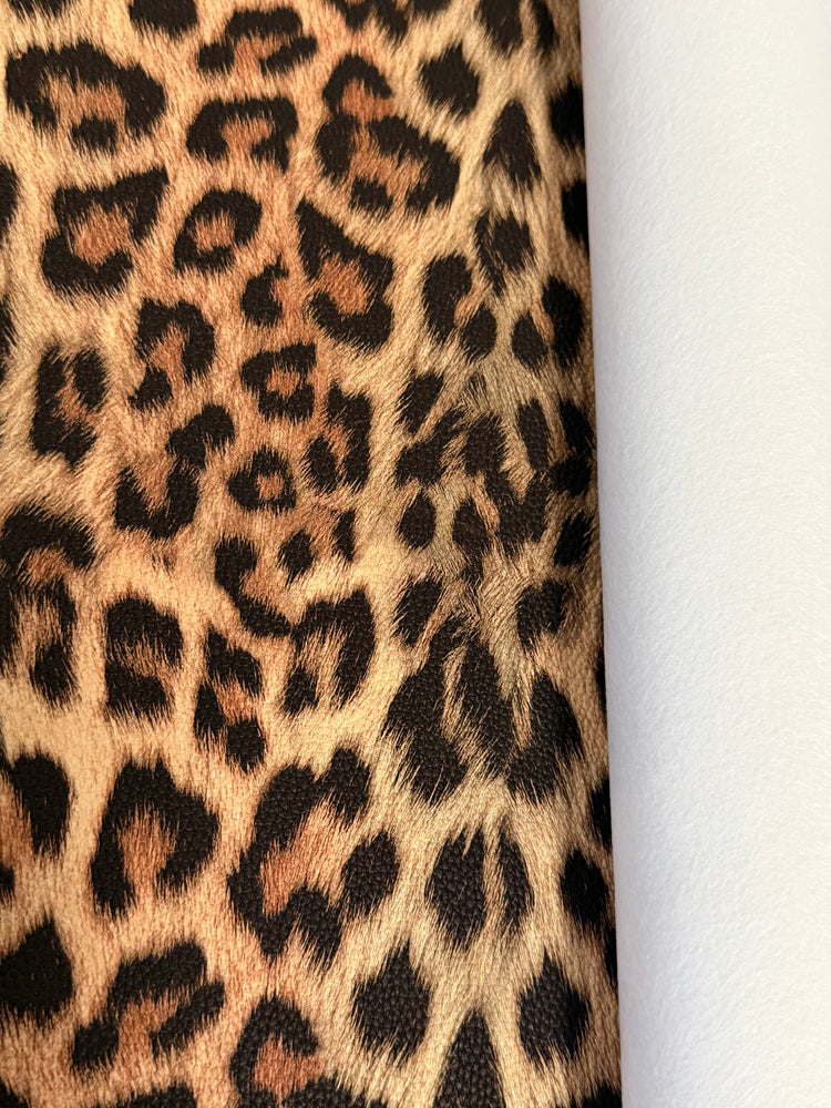Leopard Print Faux Leather Sheet