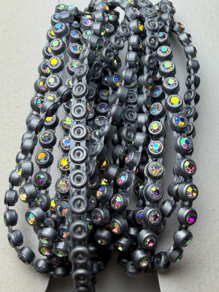 -CLEARANCE- SS6 GREY AB RHINESTONE BANDING