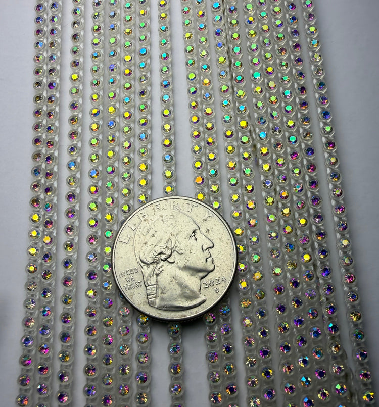 SS6 CLEAR AB RHINESTONE BANDING