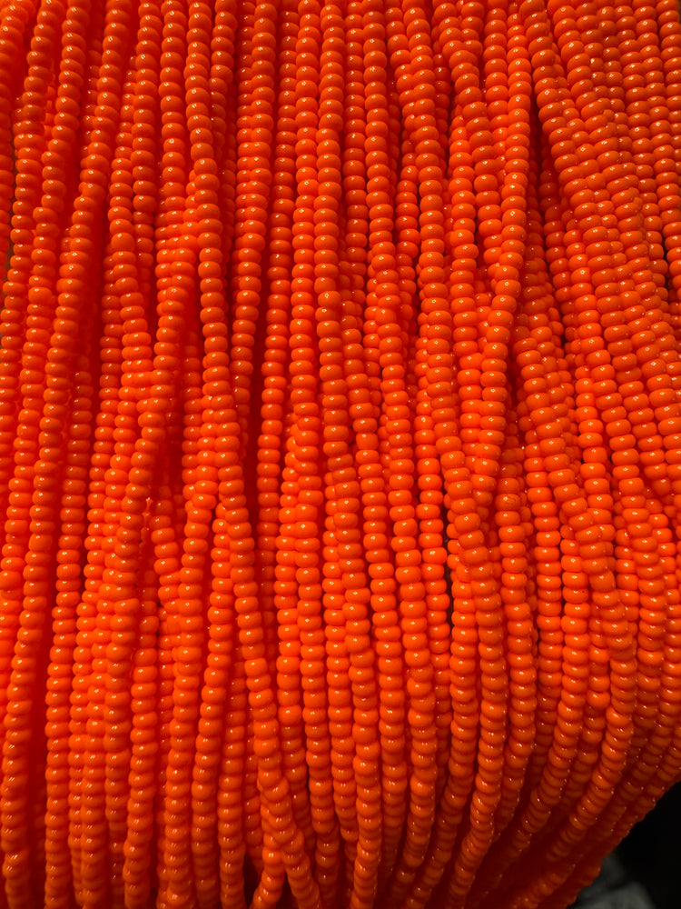 13/0 Opaque Orange Czech Seed Beads