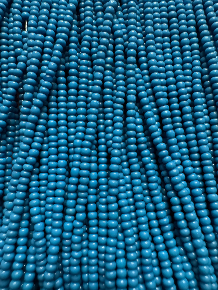 13/0 Opaque Steel Blue Czech Seed Beads