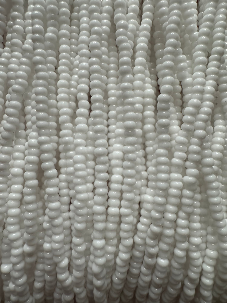 13/0 Opaque White Czech Seed Beads