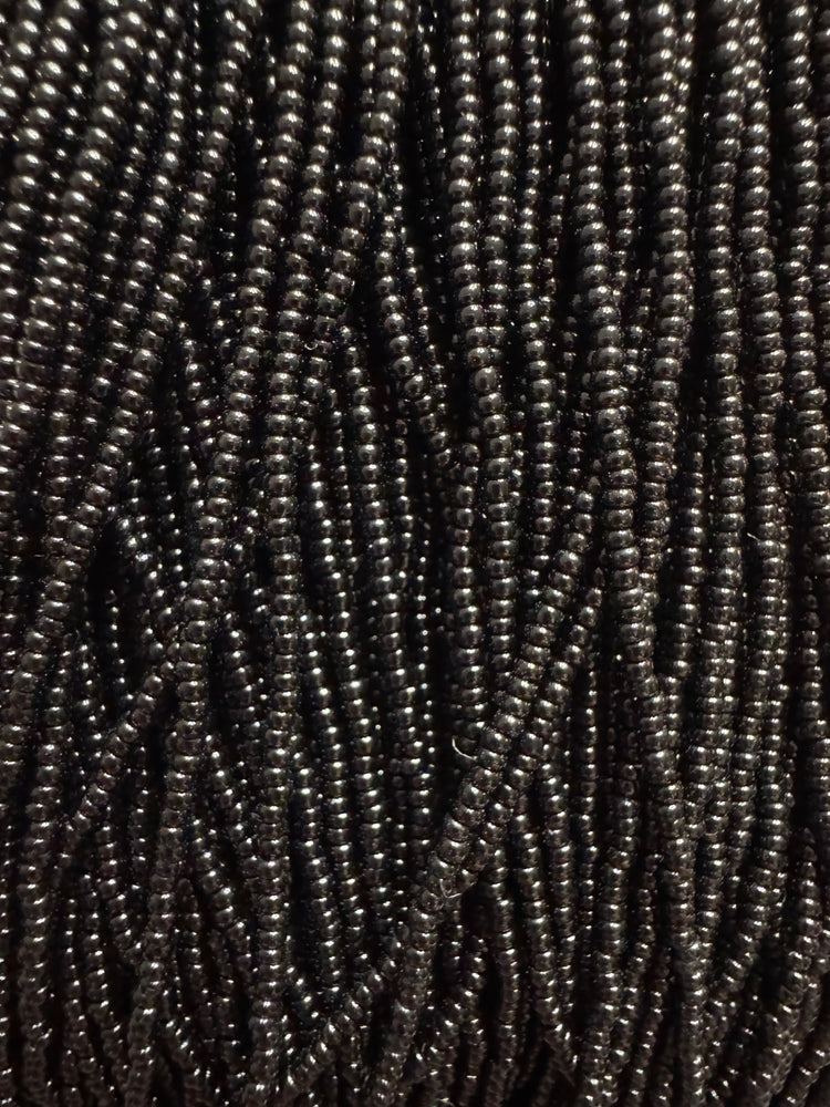 13/0 Opaque Black Czech Seed Beads
