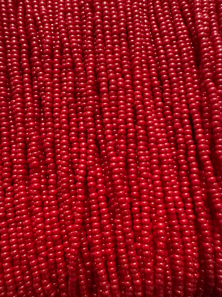 13/0 Opaque Red Czech Seed Beads