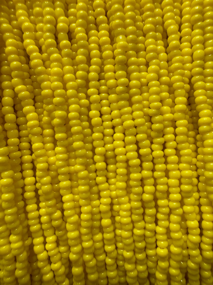 13/0 Opaque Yellow Czech Seed Beads