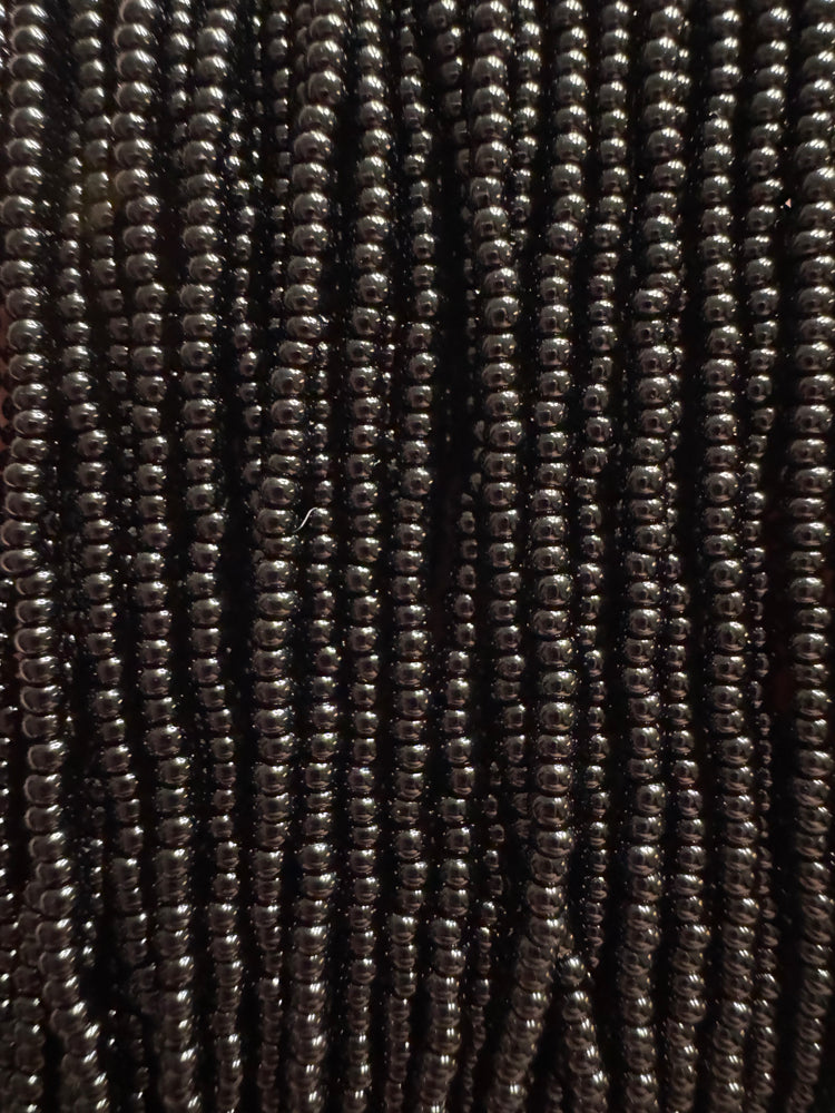 10/0 Opaque Black- Seed Beads