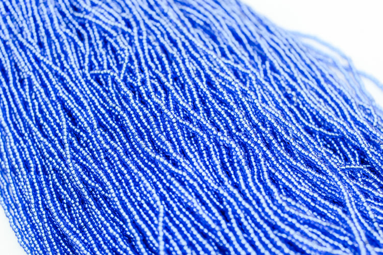 11/0 SILVER LINED MEDIUM BLUE