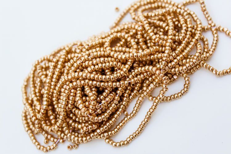 11/0 GOLD METALLIC SEED BEADS