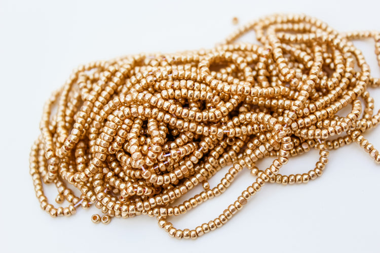 11/0 GOLD METALLIC SEED BEADS