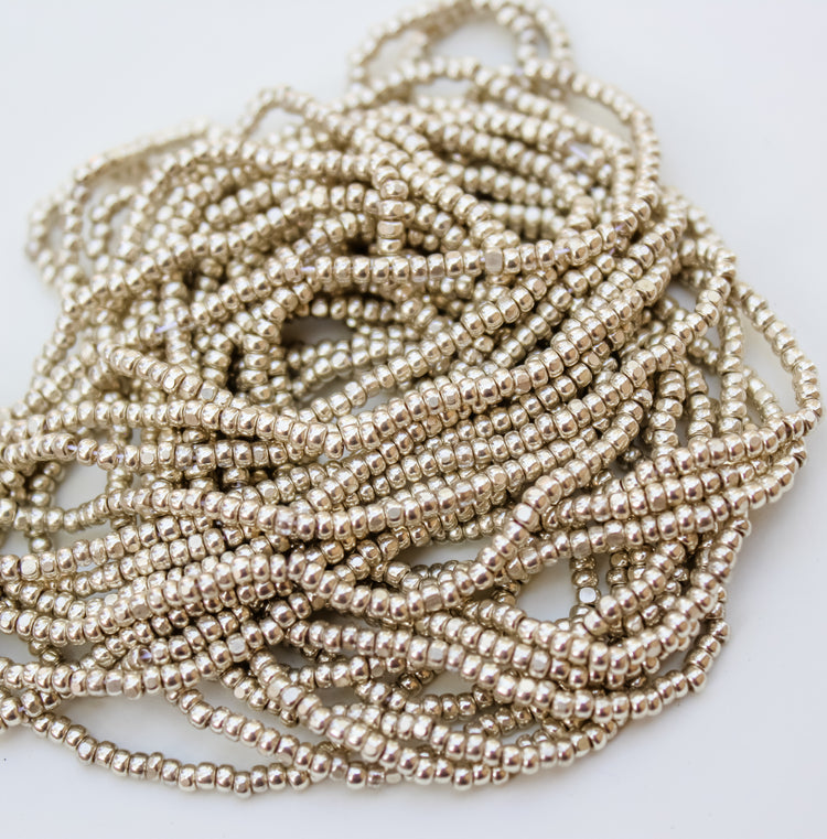 11/0 SILVER METALLIC SEED BEADS