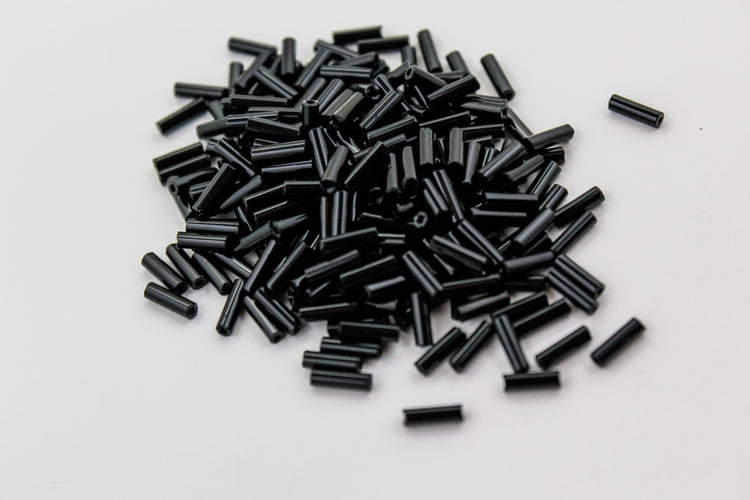 #3 BUGLE BEADS - BLACK