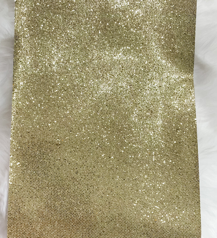 Gold Glitter Faux Leather