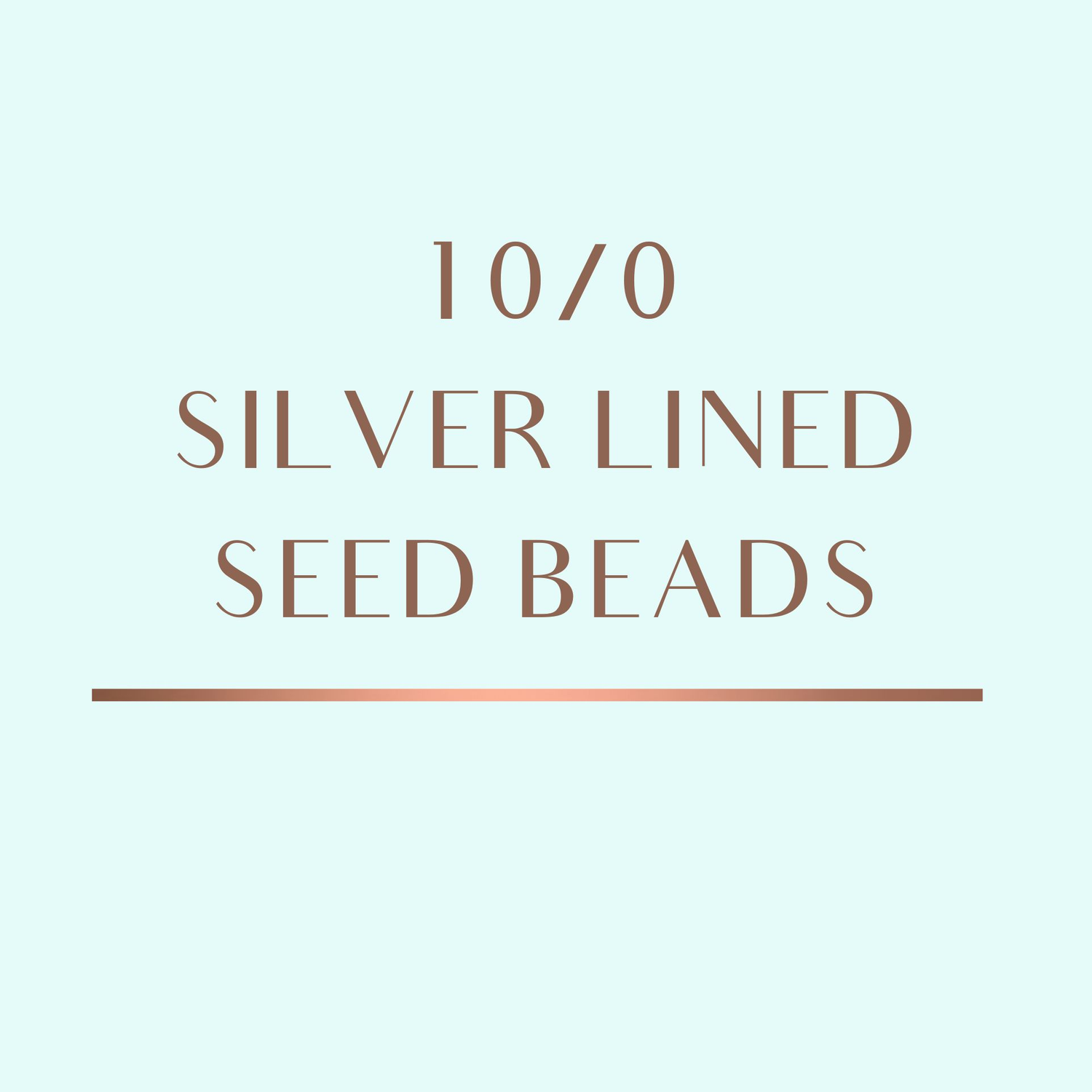 10/0 SILVER LINED SEED BEADS