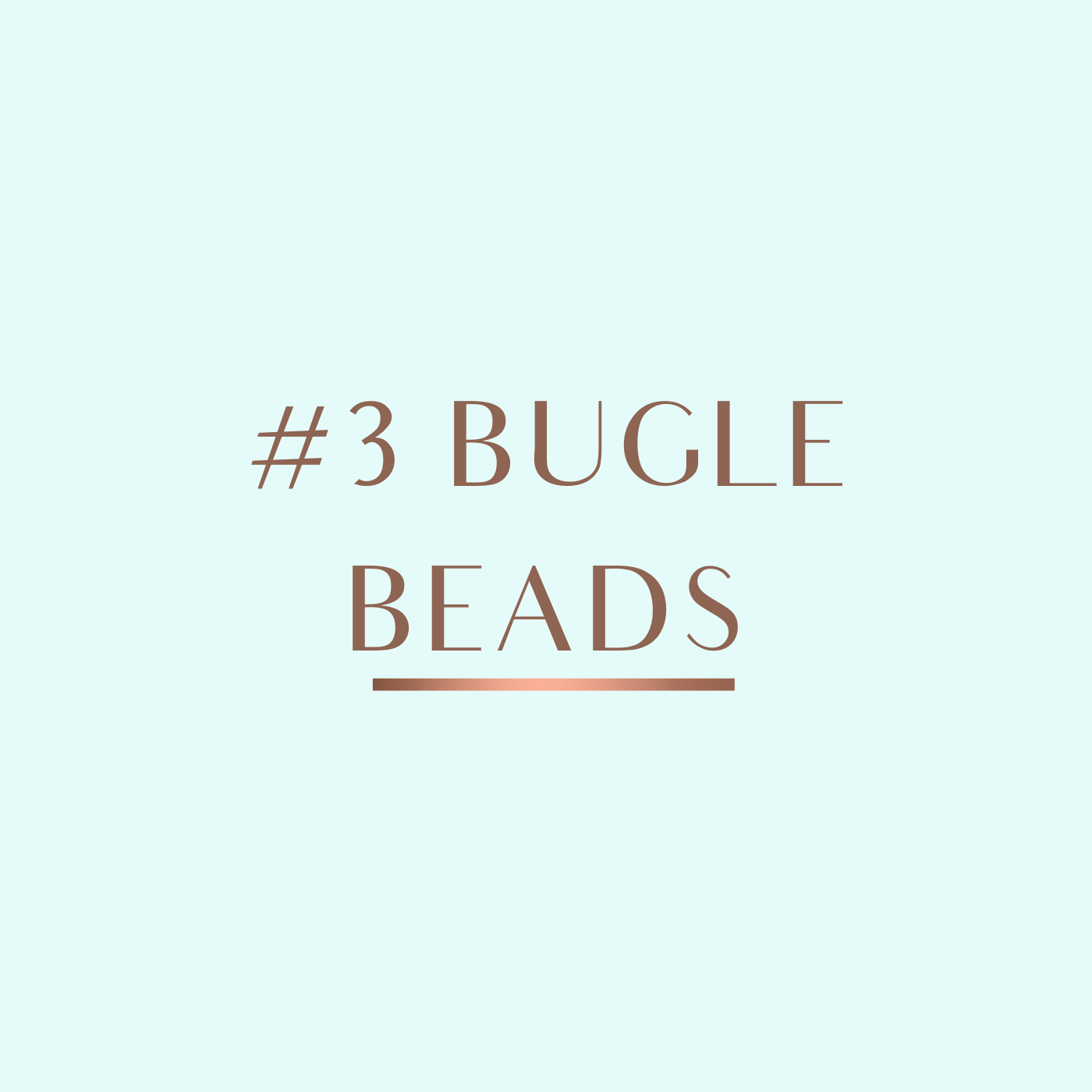 #3 BUGLE BEADS