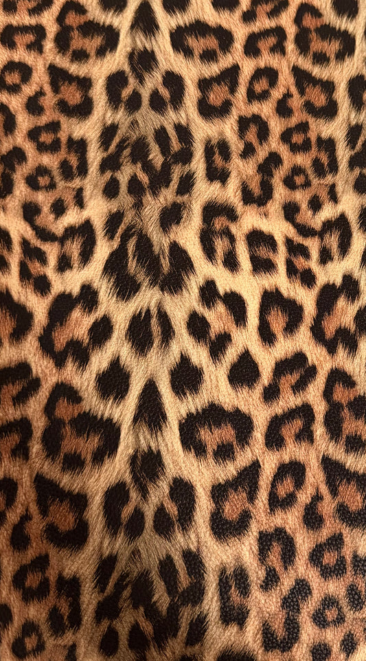 Leopard Print Faux Leather Sheet