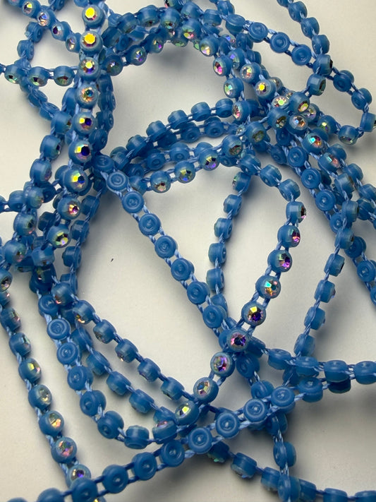 -CLEARANCE- SS6 BLUE AB RHINESTONE BANDING