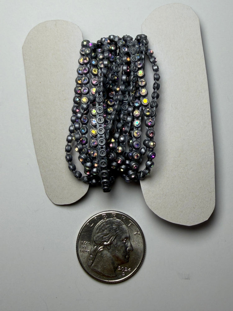 -CLEARANCE- SS6 GREY AB RHINESTONE BANDING