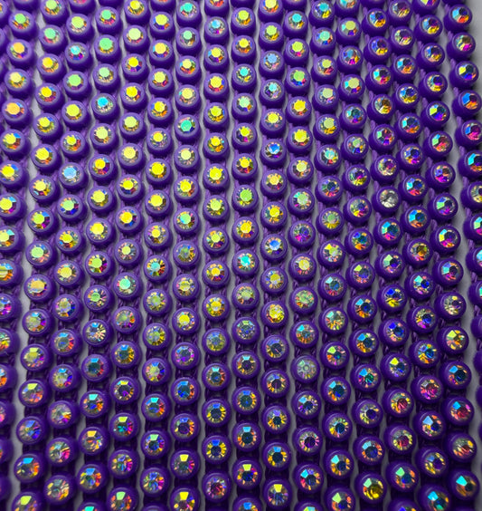 SS6 PURPLE AB RHINESTONE BANDING
