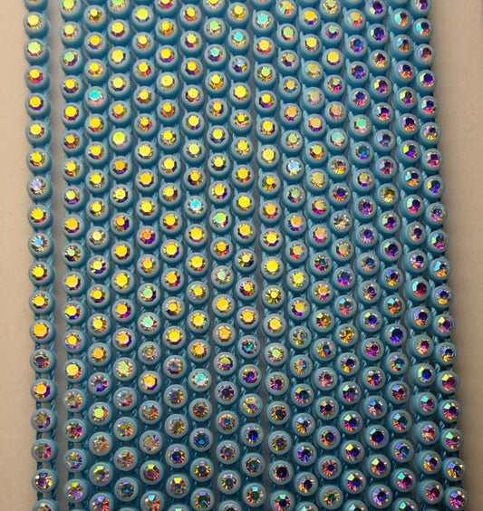 SS6 BABY BLUE AB RHINESTONE BANDING
