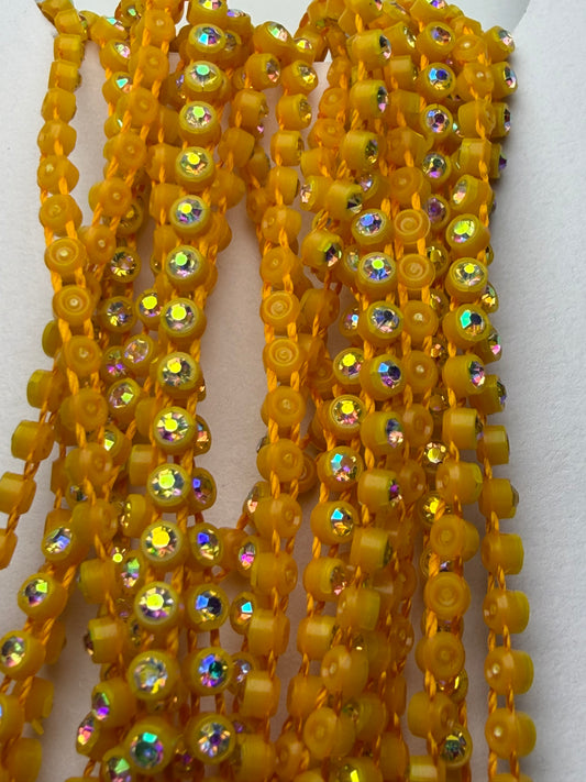 -CLEARANCE- SS6 ORANGE AB RHINESTONE BANDING