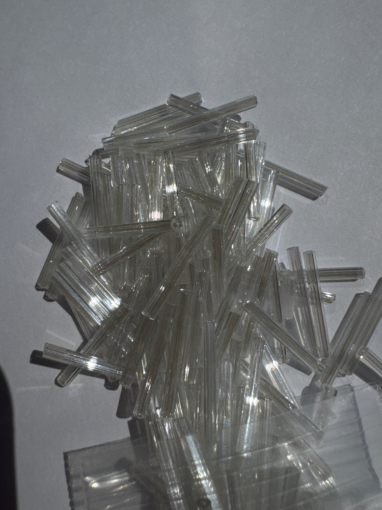 CRYSTAL TRANSPARENT LUSTER - 20MM BUGLE BEADS