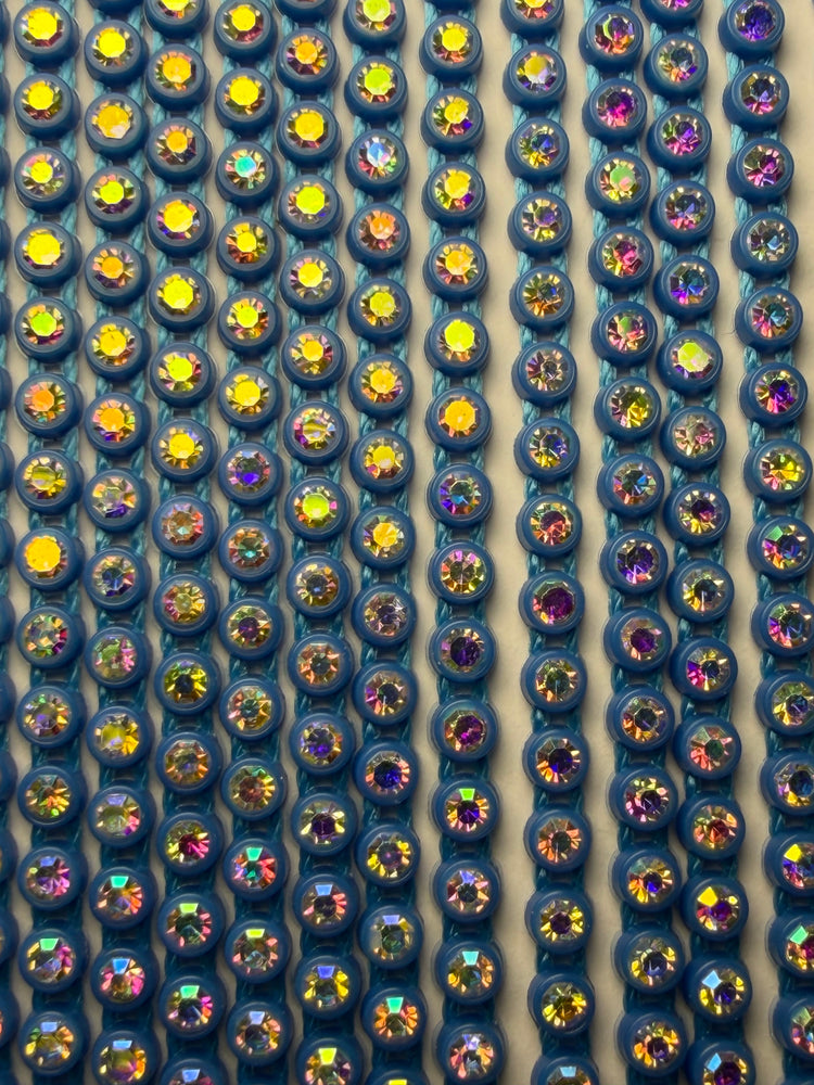 SS6 MEDIUM BLUE AB RHINESTONE BANDING