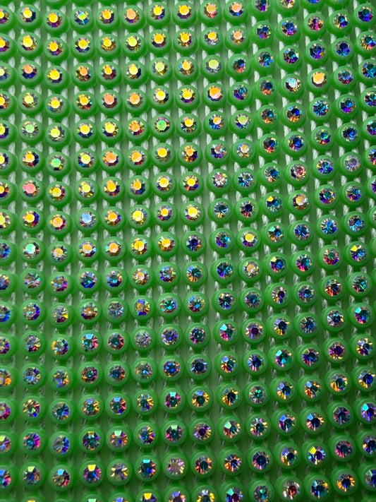 SS6 NEON GREEN AB RHINESTONE BANDING