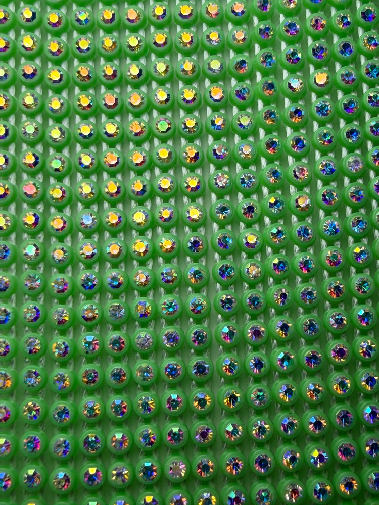 SS6 NEON GREEN AB RHINESTONE BANDING