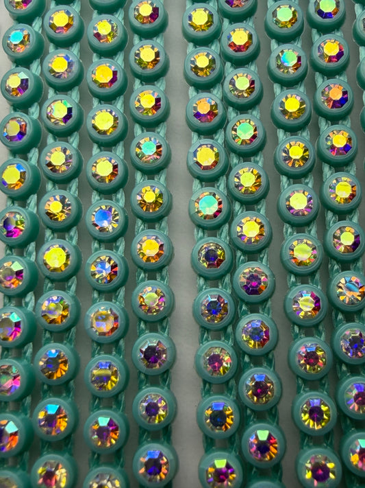 SS6 LIGHT AQUA AB RHINESTONE BANDING