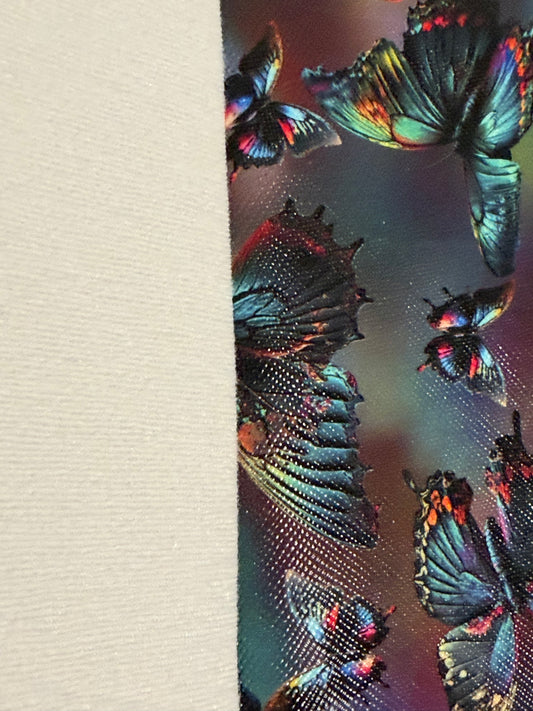 Watercolor Butterflies Faux Leather Sheet