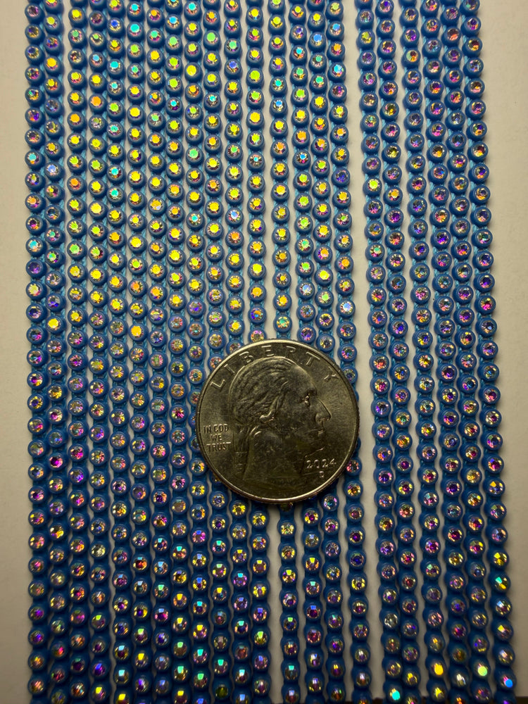 SS6 MEDIUM BLUE AB RHINESTONE BANDING