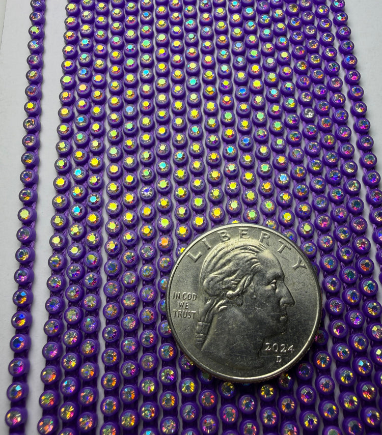 SS6 PURPLE AB RHINESTONE BANDING
