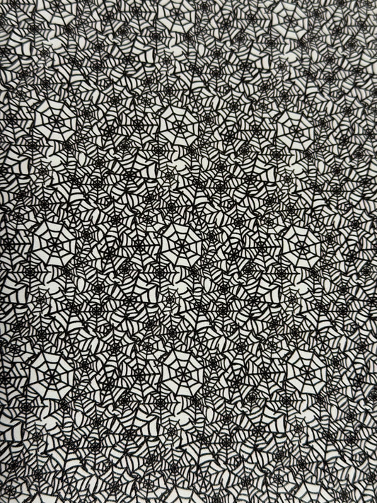 Spider Webs Faux Leather Sheet