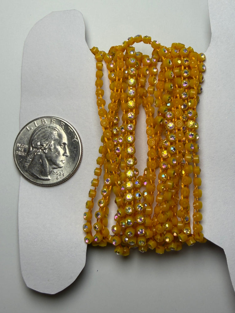 -CLEARANCE- SS6 ORANGE AB RHINESTONE BANDING