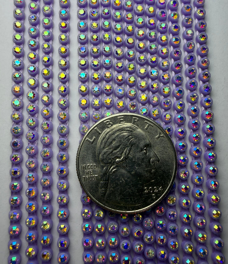SS6 LIGHT PURPLE AB RHINESTONE BANDING