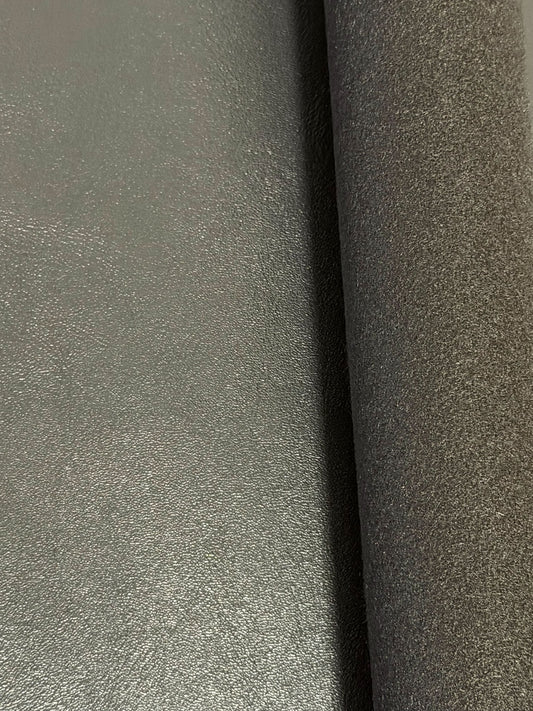 Black Smooth Faux Leather Sheet