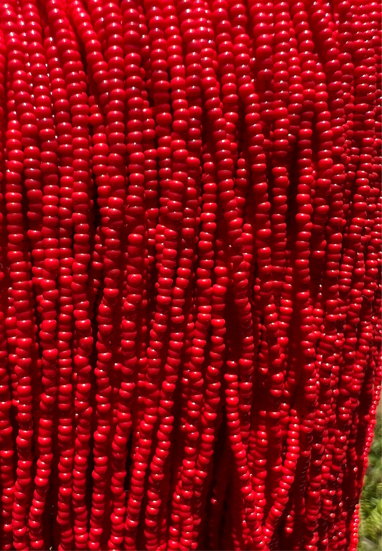 13/0 Opaque Light Red Seed Beads