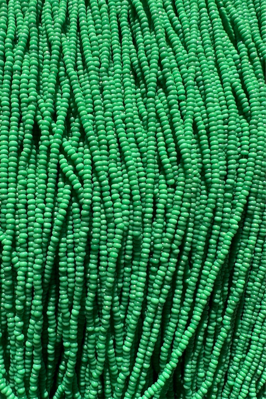 13/0 Opaque Green Seed Beads