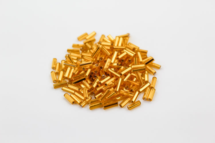 #3 BUGLE BEADS YELLOW