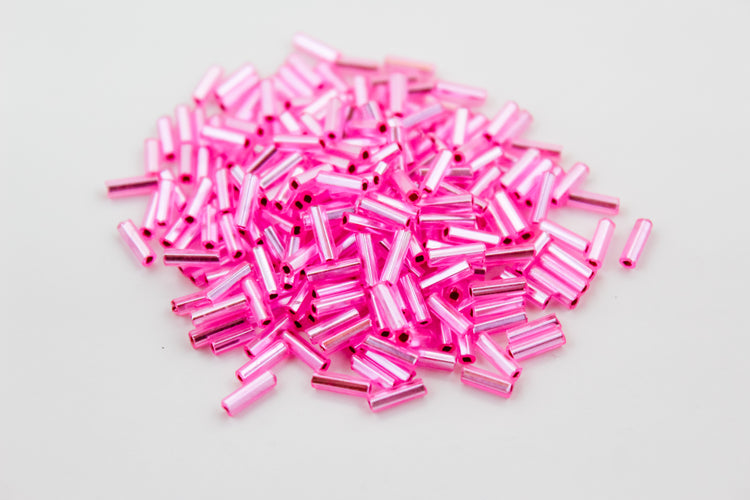 #3 BUGLE BEADS PINK