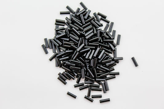 #3 BUGLE BEADS - BLACK