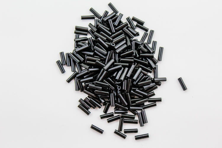 #3 BUGLE BEADS - BLACK