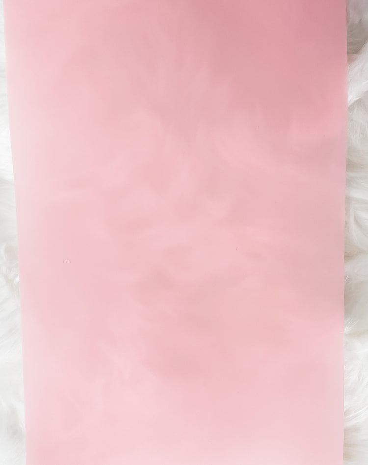 Frosted Pink Faux Leather Sheet