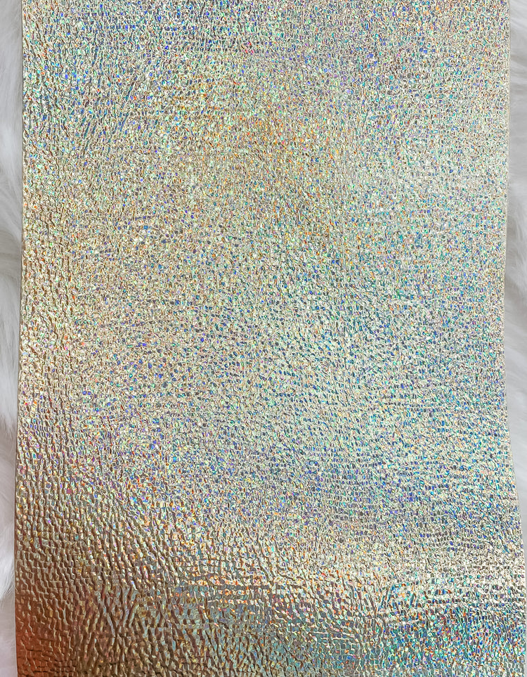 Gold glitter Faux leather sheet