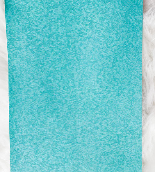 Matte Turquoise Faux Leather Sheet