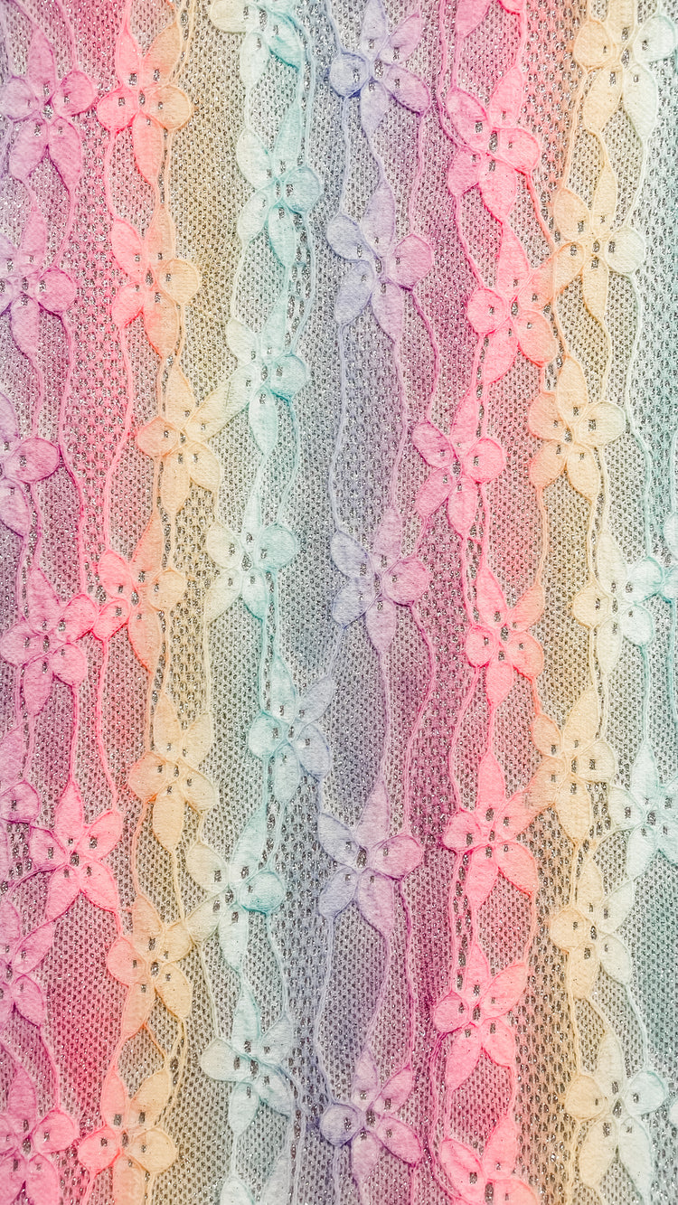 Pastel Glitter Lace Faux Leather Sheets