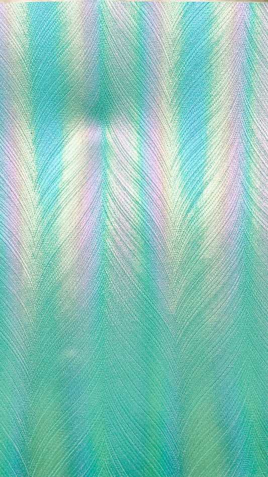 Blue Green Iridescent Faux Leather