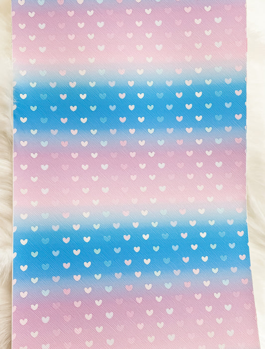 Pastel Heart Faux Leather Sheet