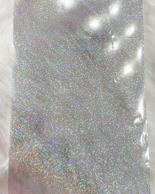 Clear holographic Faux Leather Sheet