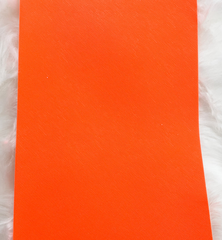 Bright Orange Faux Leather Sheet